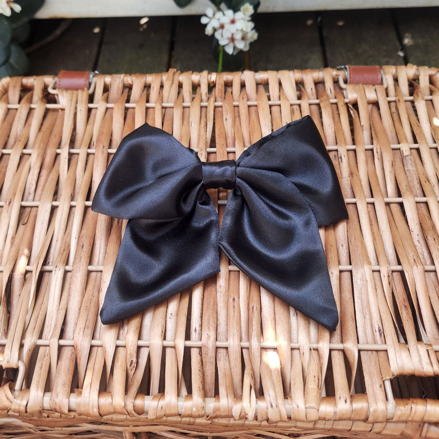 Black - Sailor Bow - Satin