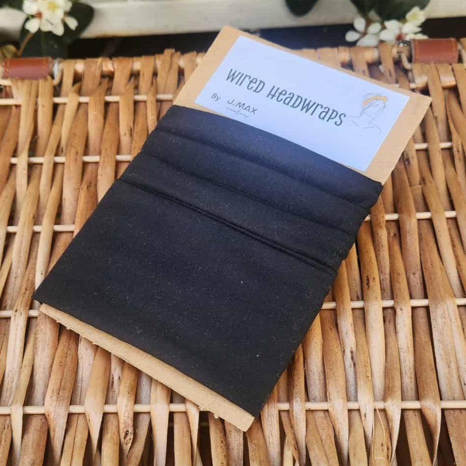 Black- Wired Head Wrap
