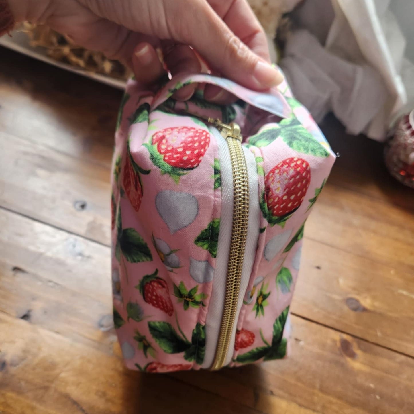 Strawberry Flowers - Carry All Bag - Mini