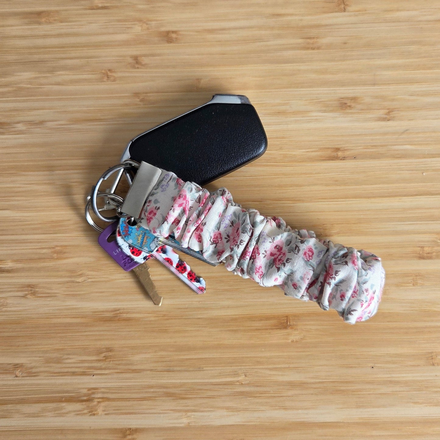 Floral Breeze - Scrunchie Wristlet Keychain