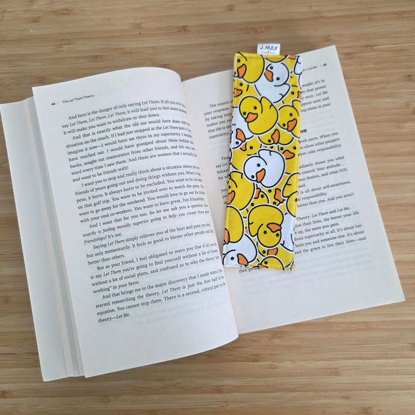 Fabric Book Mark - Ducks