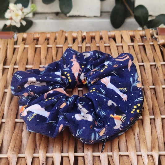 Aussie Animals - Zip & Stash Scrunchie