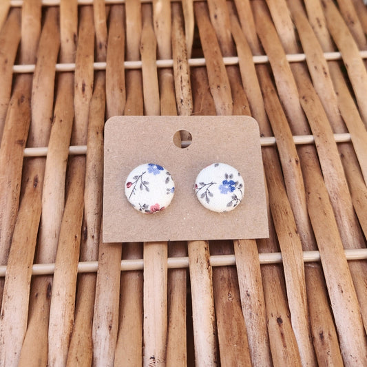 Floral - Button Earring