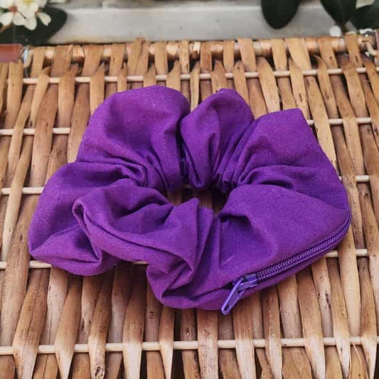 Purple - Zip & Stash Scrunchie