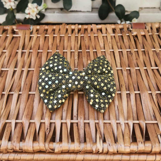 Golden Dots - Hair Bow