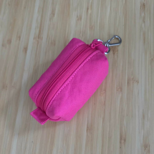 Miniature Boxy Bag Keychain - Hot Pink