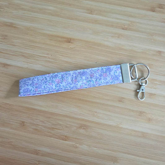Wristlet Keychain - Lavender Floral