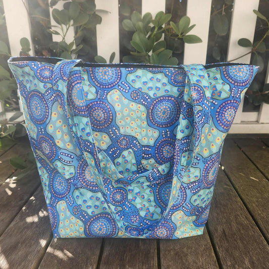 Blue Aboriginal - Tote Bag