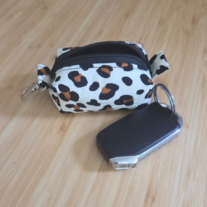 Miniature Boxy Bag Keychain - Orange Floral (Copy)