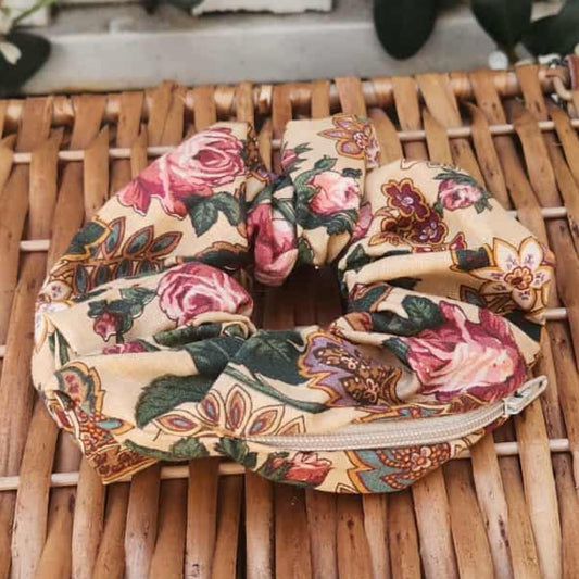 Floral - Zip & Stash Scrunchie