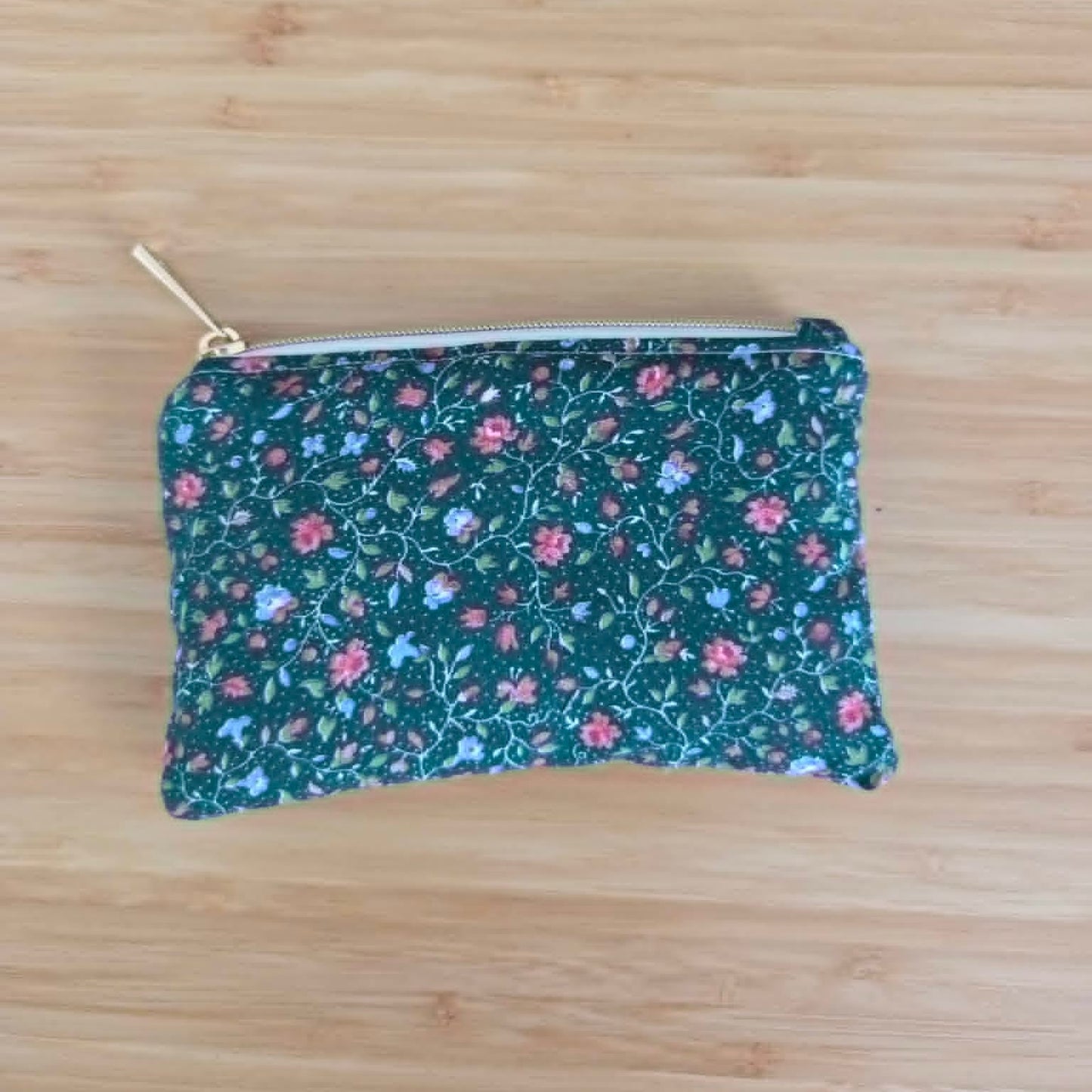 Green & Pink Floral - Coin Purse