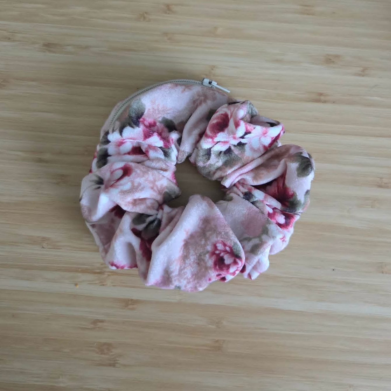 Velvet Floral - Zip & Stash Scrunchie