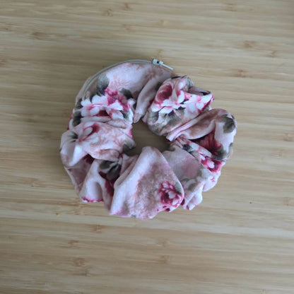 Velvet Floral - Zip & Stash Scrunchie