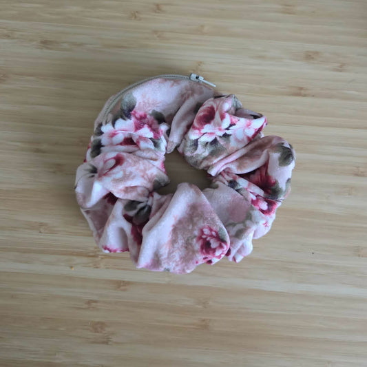 Velvet Floral - Zip & Stash Scrunchie