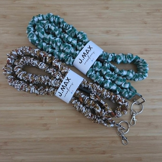 Green Gingham - Scrunchie Lanyard