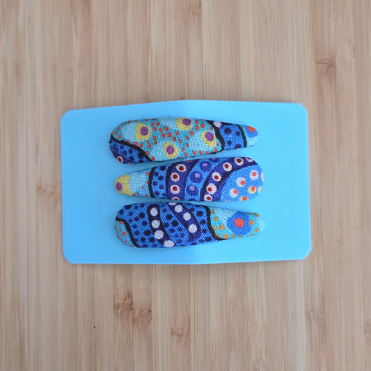 Blue Dreaming Snap Hair Clips (5cm)