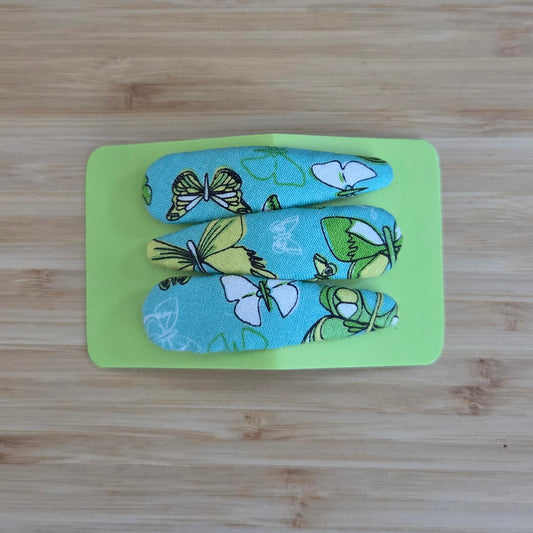 Green Butterflies Snap Hair Clips (5cm)