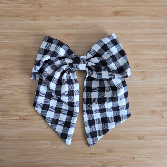 Black Gingham - Sailor Bow