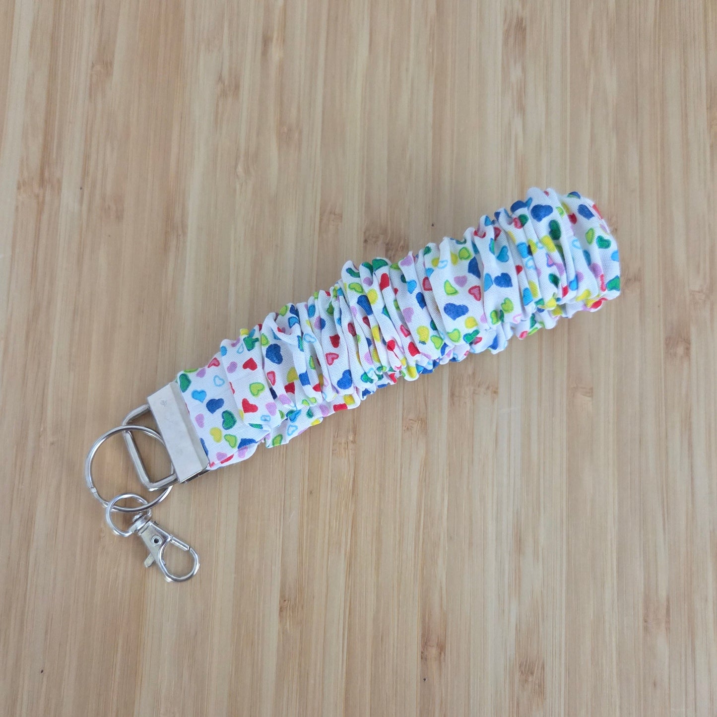 Hearts - Scrunchie Wristlet Keychain