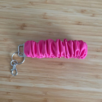 Hot Pink - Scrunchie Wristlet Keychain