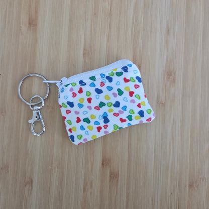 Hearts - Mini Coin Purse Keychain