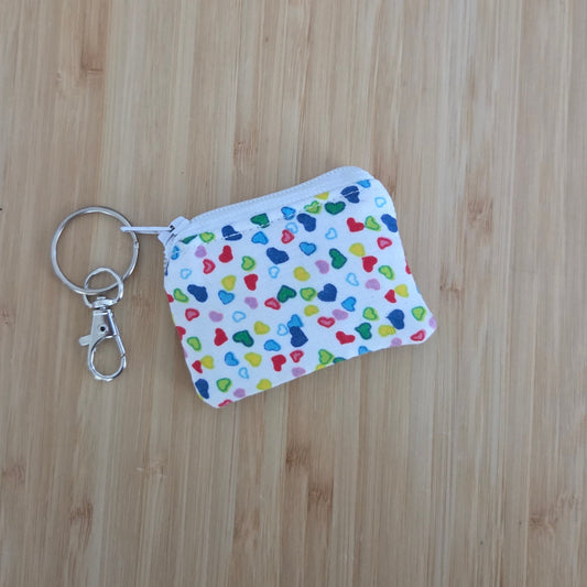 Hearts - Mini Coin Purse Keychain