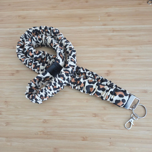 Leopard Print- Scrunchie Lanyard