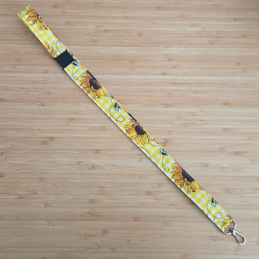 Sunflower Bees Lanyard