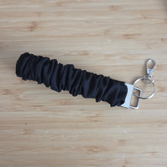 Black- Scrunchie Wristlet Keychain