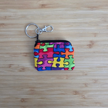Rainbow Puzzle - Mini Coin Purse Keychain
