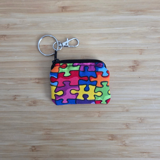Rainbow Puzzle - Mini Coin Purse Keychain