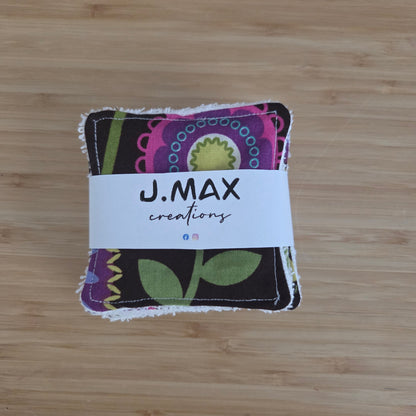 Retro Floral - Reusable Facial Wipes