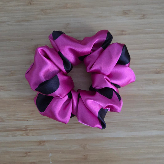 Pink Polka Satin