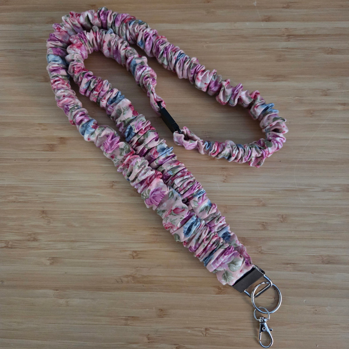 Pink Floral Heaven - Scrunchie Lanyard