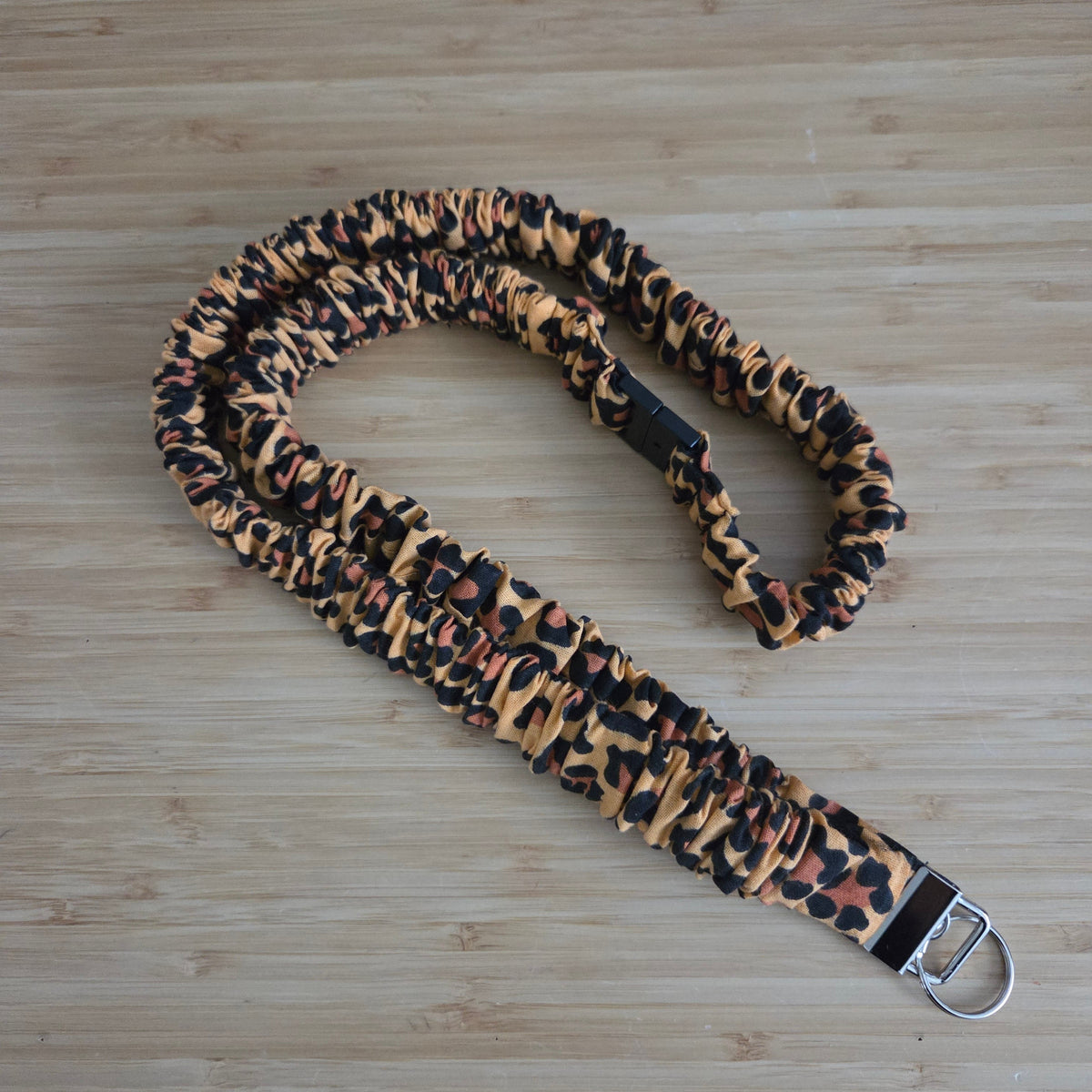 Brown Leopard Print- Scrunchie Lanyard