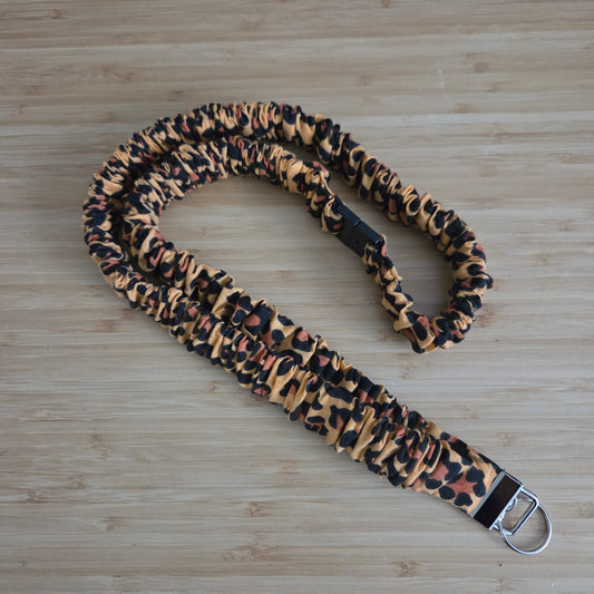 Brown Leopard Print- Scrunchie Lanyard