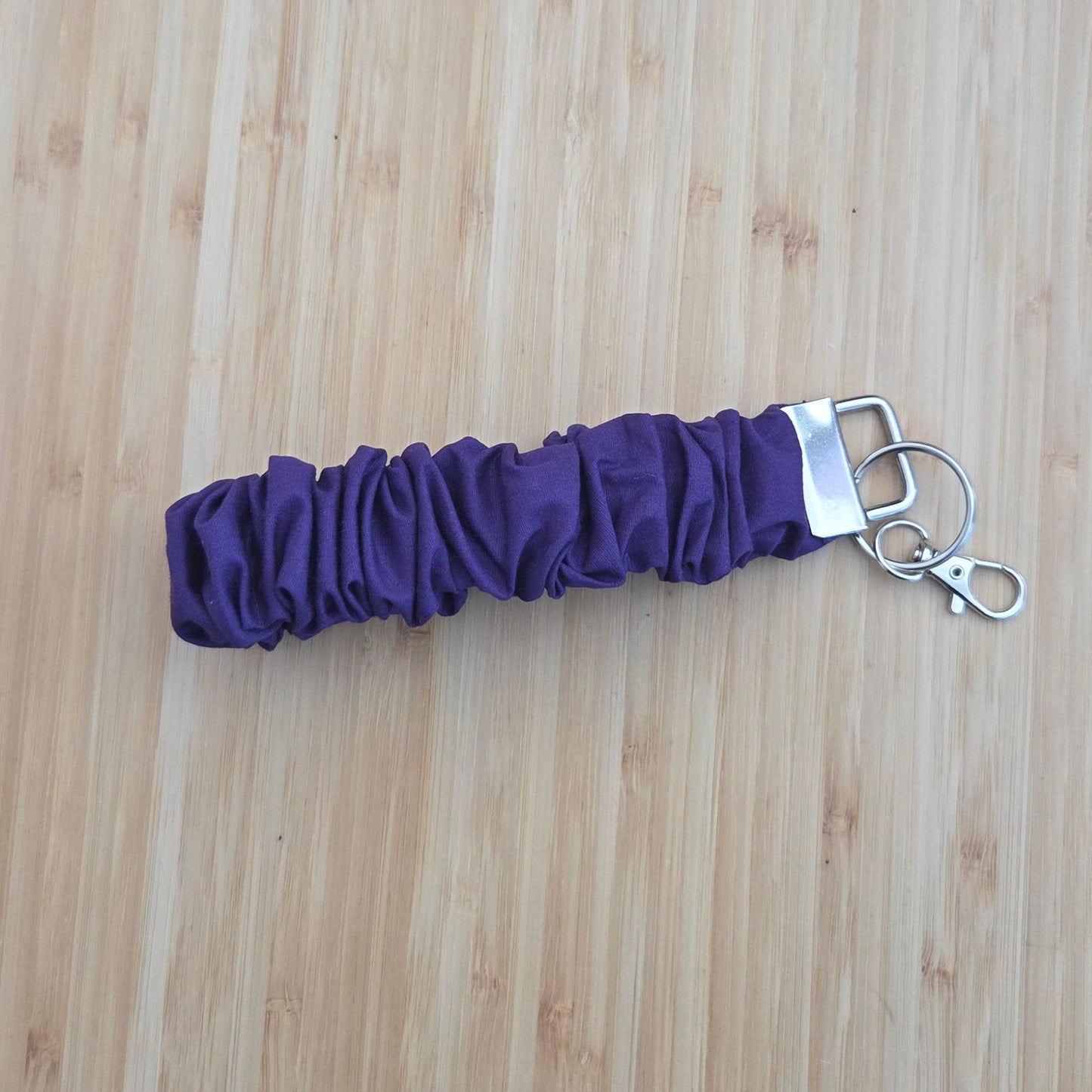 Purple - Scrunchie Wristlet Keychain