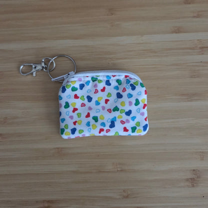 Hearts - Mini Coin Purse Keychain