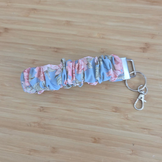 Floral Sky - Scrunchie Wristlet Keychain