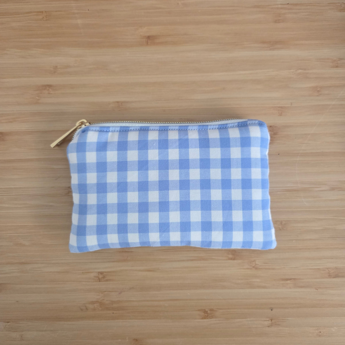 Blue Gingham Coin Purse