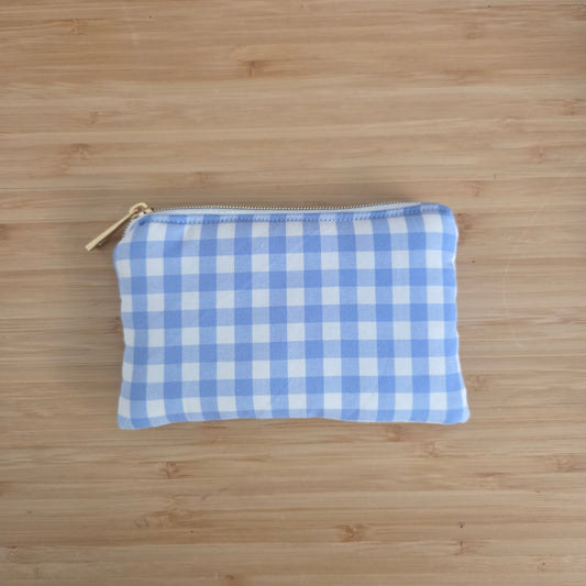 Blue Gingham Coin Purse